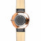 Bayview - Designer Watch Timepiece in Rose Gold with Genuine Black Leather and Baton Style Face - Engravable Back