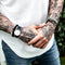 Gunmetal Lion | Matte White Agate | Kingdom Bead Bracelet