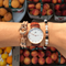 Bathurst - Rose Gold Timepiece with Brown Leather