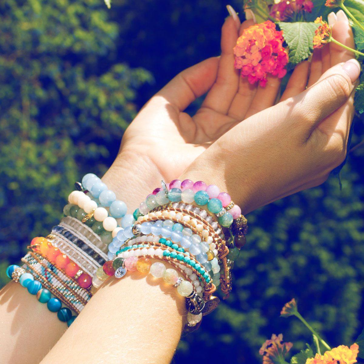 Cerulean Sea Stone Lotus Wrap