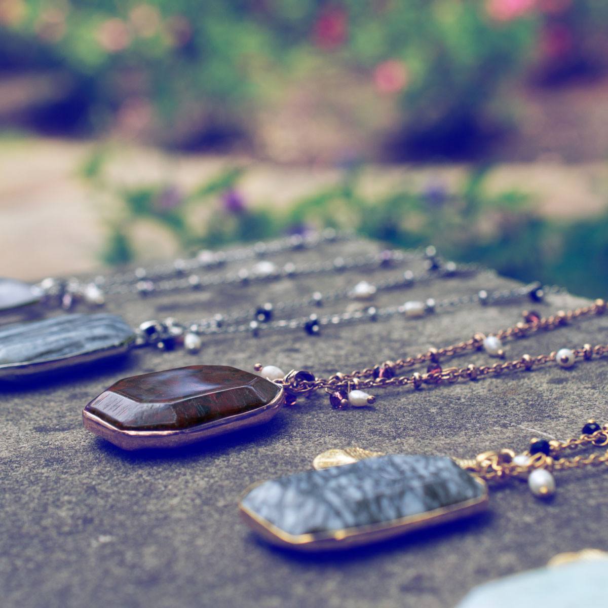 Jupiter Storm Red Jasper Necklace