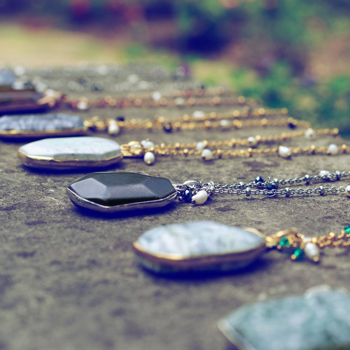 Dark Horse | Matte Black Jade Pendant Necklace