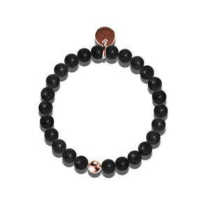 Men's | Pompeii | Lava Rock | 18k Rose Gold | Bead Bracelet
