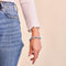 Peachy Sky | Himalayan Glass Bead Bracelet