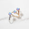 Rainbow White | Gold Vermeil | Mermaid Glass Ring