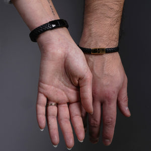 Gunmetal | Infinity Braid | Leather Bracelet