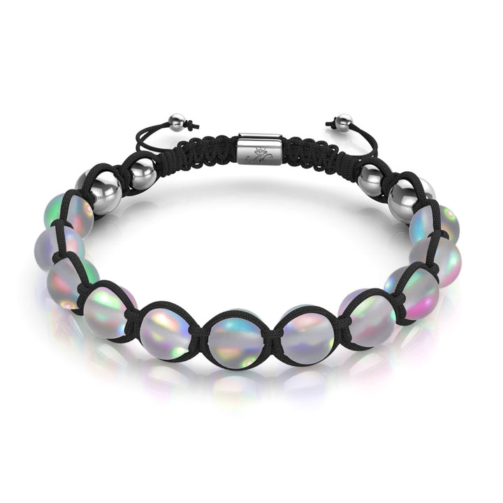 Black | Grey | Silver | Mermaid Glass Charmballa Bracelet | Mens