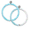 Aquamarine and Mixed Aquamarine and White | White Gold Vermeil | Mermaid Glass Gift Set