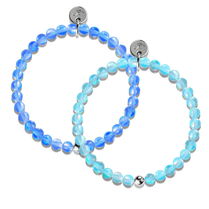 Sapphire and Aquamarine | White Gold Vermeil | Mermaid Glass Gift Set