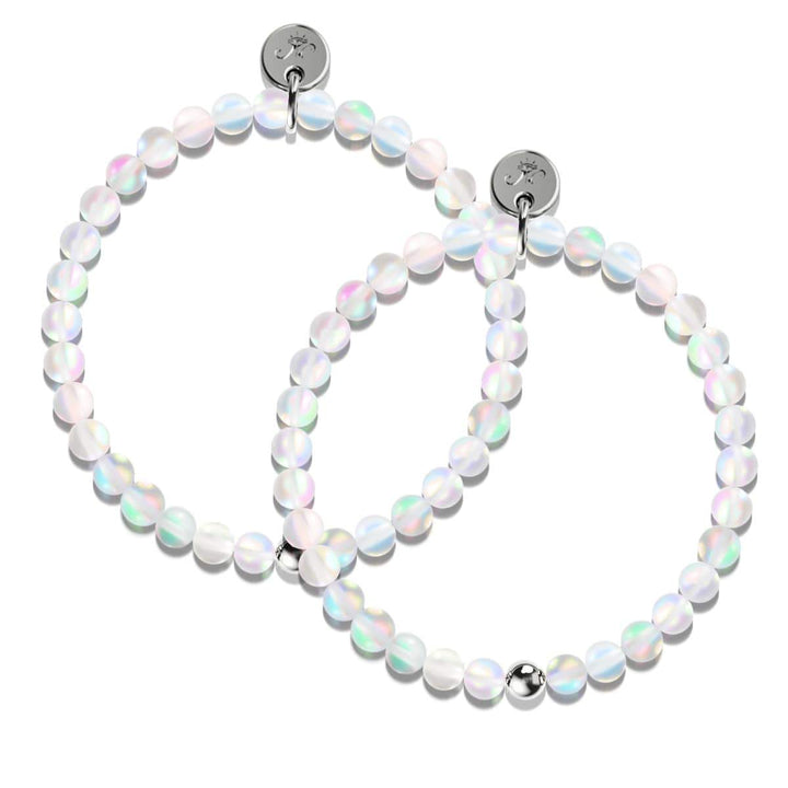 Rainbow White | Twin .925 Sterling Silver Mermaid Glass Gift Set