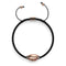 Cowrie Shell Black Macrame Bracelet | .925 Sterling Silver Rose Gold Vermeil