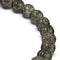 Grey | White Gold Vermeil | Glitter Glass Bead Bracelet