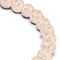 Peach | White Gold Vermeil | Glitter Glass Bead Bracelet