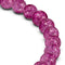 Magenta | White Gold Vermeil | Glitter Glass Bead Bracelet