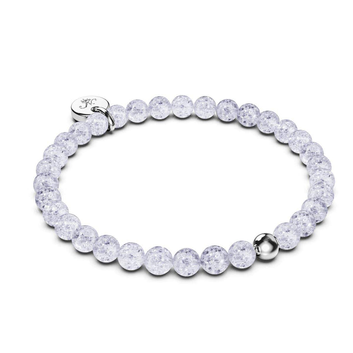 Frozen | .925 Sterling Silver | Glitter Glass Bead Bracelet