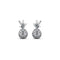 Pina Colada | White Gold Vermeil | CZ Diamond Pineapple Earrings