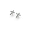Blessed | 18k White Gold Vermeil | .925 Sterling Silver  | Cubic Zirconia Crystal Cross Earrings