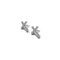 Blessed | 18k White Gold Vermeil | .925 Sterling Silver  | Cubic Zirconia Crystal Cross Earrings