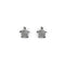 Tortuga | 18k White Gold Vermeil | .925 Sterling Silver | Cubic Zirconia Crystal Sea Turtle Earrings