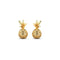 Pina Colada | Gold Vermeil | CZ Diamond Pineapple Earrings