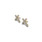 Blessed | 18k Gold Vermeil | .925 Sterling Silver  | Cubic Zirconia Crystal Cross Earrings