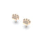 Paw | 18k Rose Gold Vermeil | .925 Sterling Silver | Cubic Zirconia Crystal Pup Print Earrings
