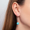 Turquoise | .925 Sterling Silver | Chain Drop Threader Gemstone Earrings