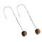 Red Picasso Jasper | .925 Sterling Silver | Gemstone Chain Drop Threader Earrings
