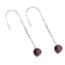 Purple Regalite | .925 Sterling Silver | Gemstone Chain Drop Threader Earrings