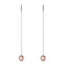 Champagne Supernova | .925 Sterling Silver | Galaxy Glass Chain Drop Threader Earrings