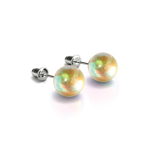 Sunburst | .925 Sterling Silver | Galaxy Glass Stud Earrings