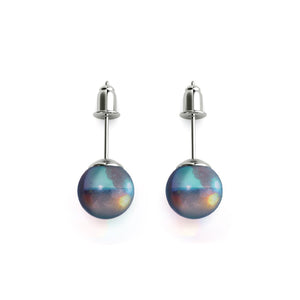Milky Way | .925 Sterling Silver | Galaxy Glass Stud Earrings