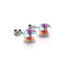 Rainbow Supernova | .925 Sterling Silver Galaxy Glass Gift Set | Bracelet and 8mm Stud Earrings