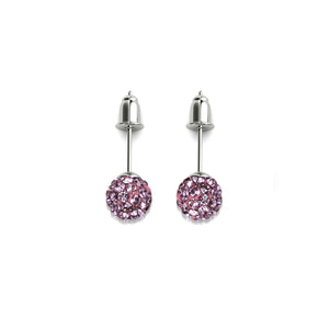 Flamingo Crystal | .925 Sterling Silver | Mini Kikiballa Earrings
