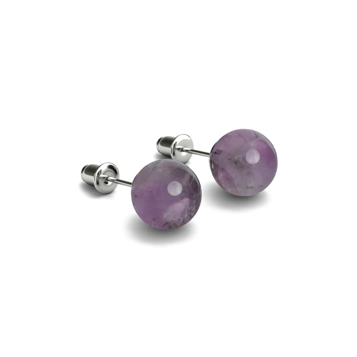 Amethyst | .925 Sterling Silver | Stone Stud Earrings