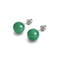 Green Jade | .925 Sterling Silver | Stone Stud Earrings