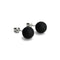 Matte Black Agate | .925 Sterling Silver | Stone Stud Earrings