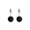 Matte Black Agate | .925 Sterling Silver | Stone Stud Earrings