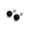 Matte Black Agate | .925 Sterling Silver | Stone Stud Earrings