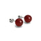 Carnelian | .925 Sterling Silver | Stone Stud Earrings