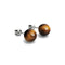 Tigers Eye | .925 Sterling Silver | Stone Stud Earrings