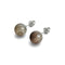 Charcoal Agate | .925 Sterling Silver | Stone Stud Earrings