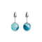 Blue Line Agate | .925 Sterling Silver | Stone Stud Earrings