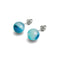 Blue Line Agate | .925 Sterling Silver | Stone Stud Earrings