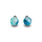 Blue Line Agate | .925 Sterling Silver | Stone Stud Earrings