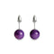 Purple Line Faceted Agate | .925 Sterling Silver | Stone Stud Earrings