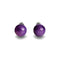 Purple Line Faceted Agate | .925 Sterling Silver | Stone Stud Earrings