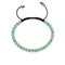 Green Jade | White Gold Vermeil | Focus Stone Macrame Bracelet