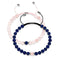 Lapis & Rose Quartz | Soulmate Bead Bracelet Set | .925 Sterling Silver