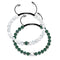 Green Jade & Howlite | Soulmate Bead Bracelet Set | .925 Sterling Silver